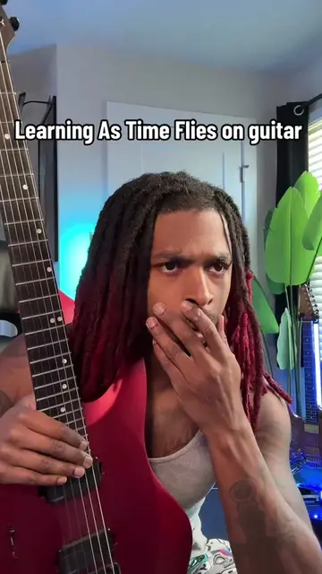 Learning as Time Flies on Guitar #guitar #electricguitar #fyp #guitartok 