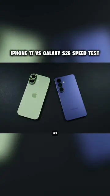 IPHONE 17 VS GALAXY S26 SPEED TEST...... #fyp #iphone #samsung #smartphone #spee