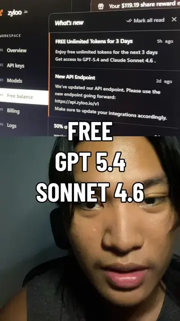 FREE GPT 5.4 and SONNET 4.6 #ai #chatgpt #claude #zyloo #freeai 