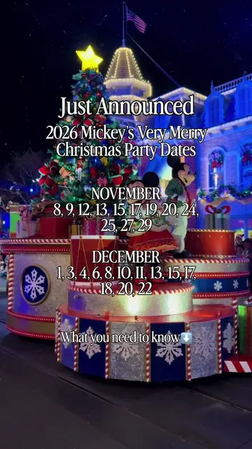 🚨 Mickey's Very Merry Christmas Party Dates Are Here! 🎄 🎁 Comment MERRY and I