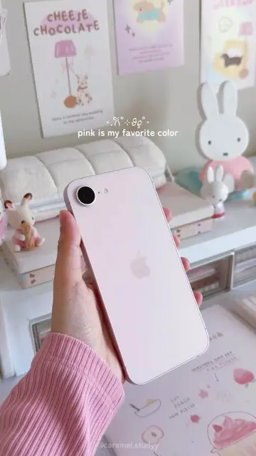 pink iPhone for my pink setups 🌸🤍 #studytok #iphone17e #pink #iphone #aestheti