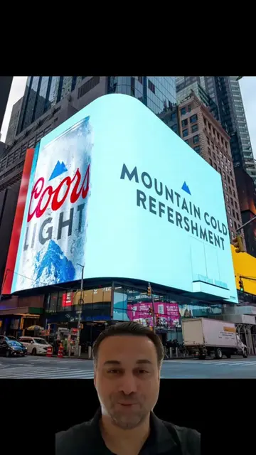 Coors Light spelled "refreshment" wrong on a Times Square billboard. On purpose.