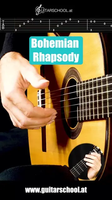 Bohemian Rhapsody on guitar 🎸 (with an easy intro for beginners) 🇨🇭🇦🇹🇩🇪 G