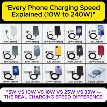 Every Phone Charging Speed Explained — Part 1:  #FastCharging #PhoneCharging #Te