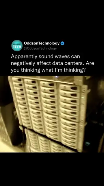 Now, I’m not saying we should all go stand outside a data center and start shout