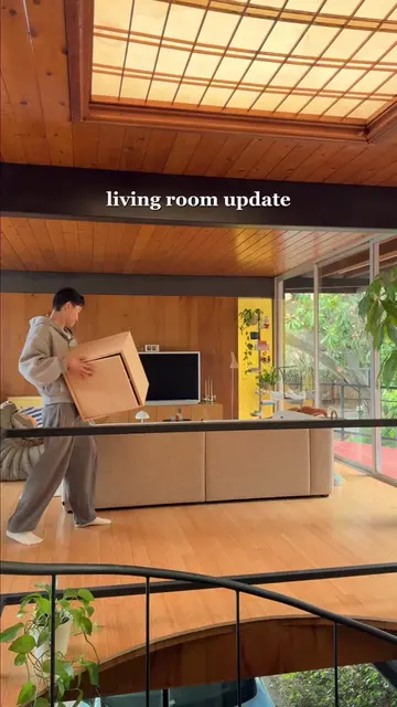Bringing back behind the couch shelving in our new space! Our new living room is
