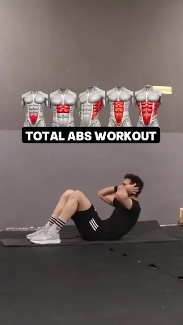 Beginner total abs workout 🔥 No equipment ✅ #abs #totalabs #absworkout #homewor