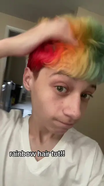 tutorial for the rainbow hair #ilikenarwhals #rainbow #foryoupage #tuff #tutoria