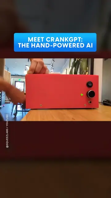 CrankGPT from Squeez Labs is a concept device that runs a local AI chatbot power