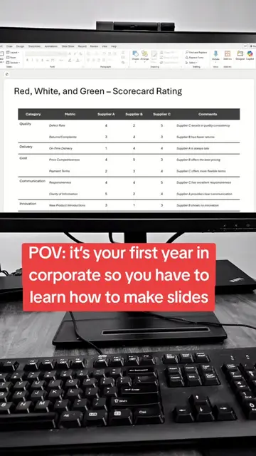 somebody's gotta make the boss's slides pretty 👌 #corporatelife #powerpoint #co