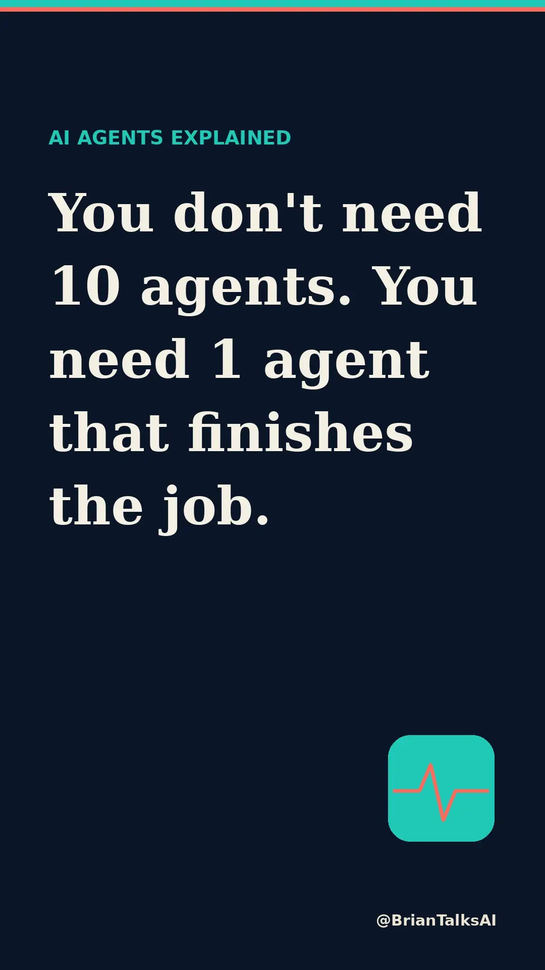 Most people building AI agents are doing it wrong. They’re stacking 10 agents to