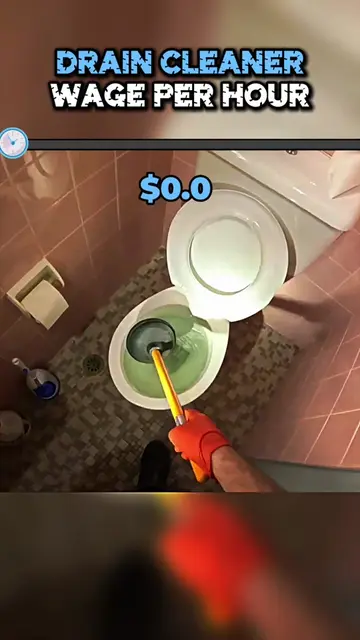 Drain cleaner POV #drain #cleaner #wage #viral #fyp 