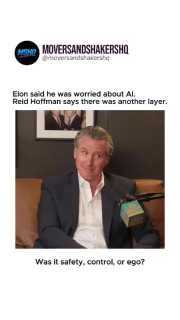 Reid Hoffman says Elon Musk’s AI concern had a personal edge.  Watch the full in