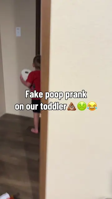 When I asked him to lick it😭😂 #themeecefamily #toddlersoftiktok #fakepoop #fak