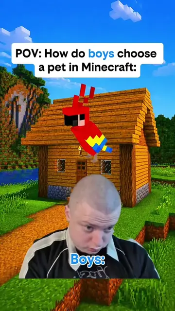 POV: How Boys Choose a Pet in Minecraft 😂🐺 #Minecraft #minecraftmemes #funny  