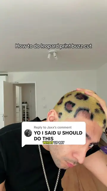 Replying to @Jaxx how to do leopard print buzz cut! Can y’all make a design for 