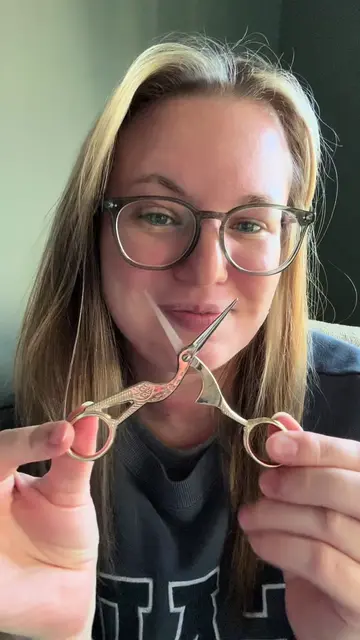 Some cool little tool history of why so many embroidery scissors are shaped like