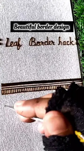 Beginners ke liye sab se aasan Leaf Border Mehndi Hack! Agar aap ka border desig