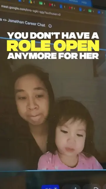POV: You don't have an open role for her anymore, so you share the news to her..