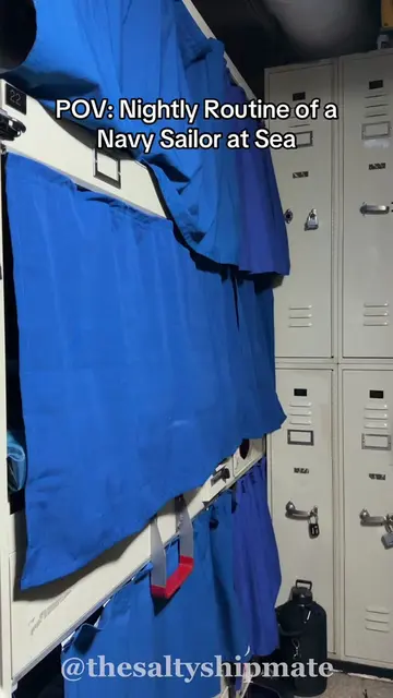 What a Navy sailor’s night routine looks like while deployed at sea? #military #