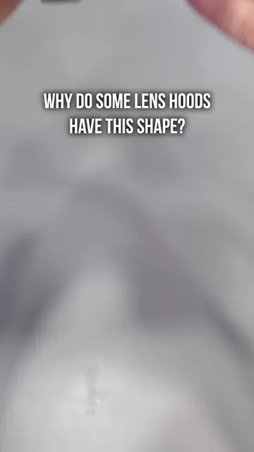 Why do some lens hoods have this shape? These cutouts are designed to prevent th