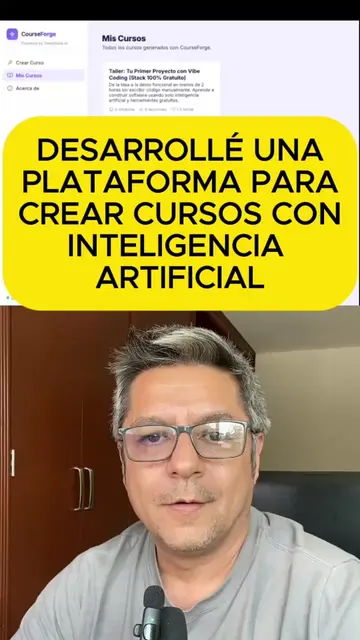 DesarrollÉ una plataforma para crear cursos con inteligencia artificial. Está co
