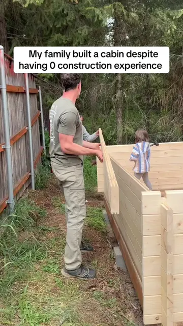 We built this cabin kit in just 4 days! Comment "rockwood160" for details!  #bun
