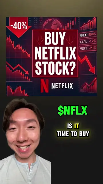 Netflix stock keeps crashing - is NFLX a buy now?  #stocks #investing #stockmark