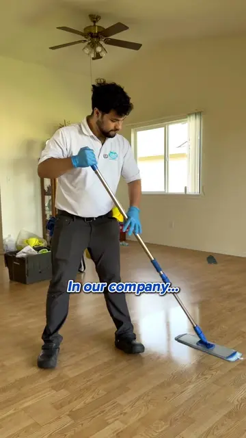 As a professional cleaning company, we clean floors with microfiber pads instead