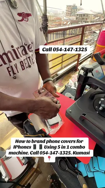 How to brand phone covers for IPhones 📱 📱 Using 5 in 1 combo machine. Call 054