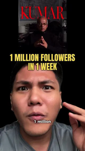 1 million followers in just 1 week 🤯😱 #thekumarmethod #personalbrand #personal