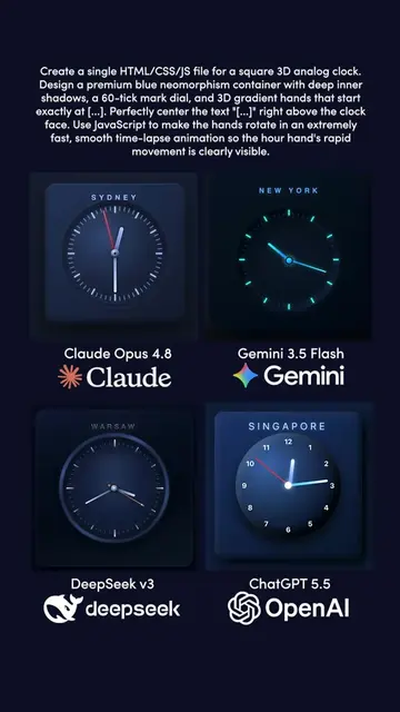 Which did the HTML better? Vote 👉 #claude #htmlcss #chatgpt #deepseek #googlege