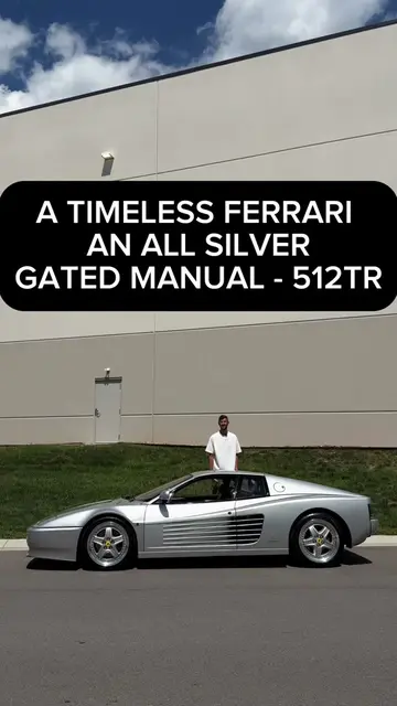One of my favorite Ferrari designs of all time, an all silver 512TR. On top of t