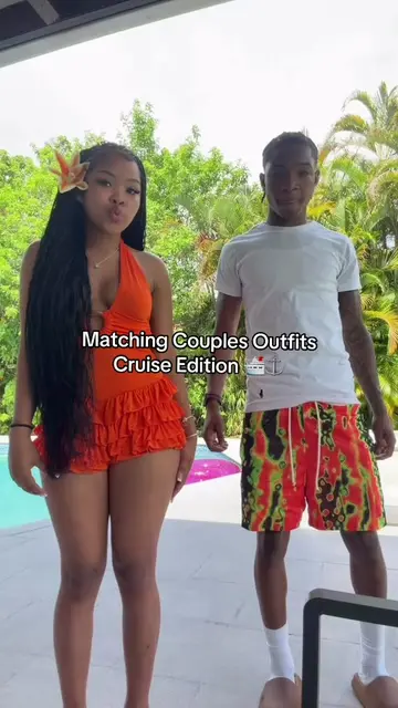 Matching Couples Outfits ❤️ Cruise Edition #couple #matchingoutfits #cruise #car