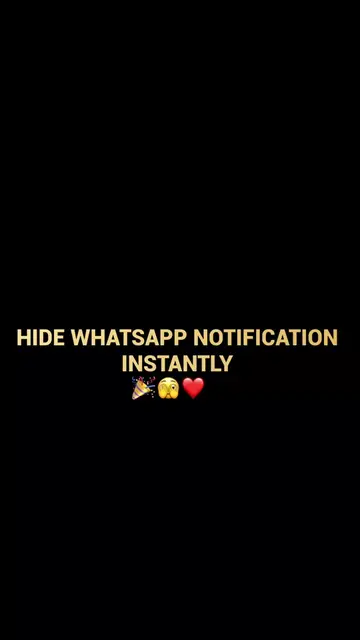 Hide Whatsapp notification instantly 💯🔥📈💗✅ . . . . . . . . . . . . . . . . .