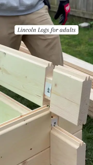 As satisfying as building lincoln logs... #lincolnlogs #logcabin #satisfying #as