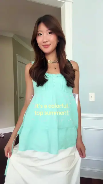 colorful top + white maxi skirt = perfect summer outfit <3 #colorfuloutfit #summ