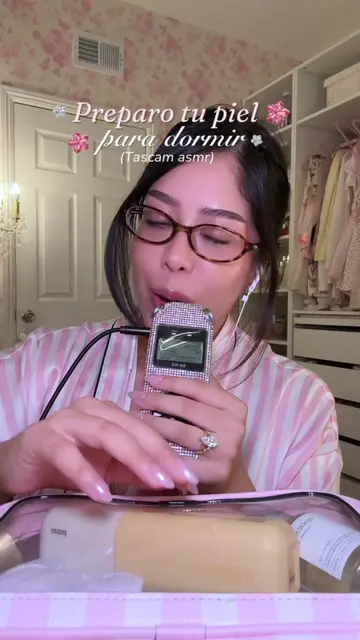 ASMR en Español- Te hago mi rutina de Skincare para dormir 🌙✨ ##asmrenespañol##