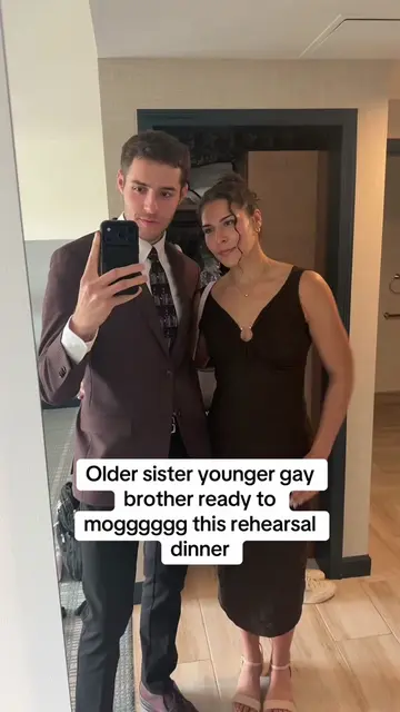 Did we eat?? #mlm #wedding #brothersister #outfit #fashion 
