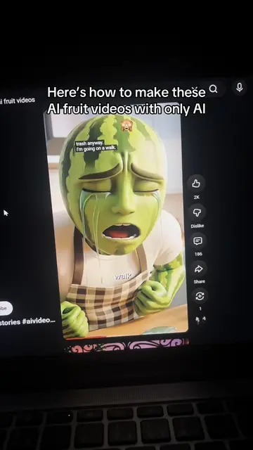 Simplest way to make AI fruit videos is to make them with AI. You just need to s