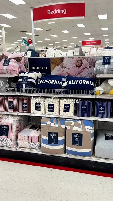 Target x Hollister collab!! Looks like they have some bedding and clothes what d