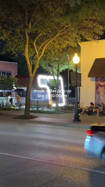 maybe ab 40 people in line rn #rhodeskin #dallas #popup #line 