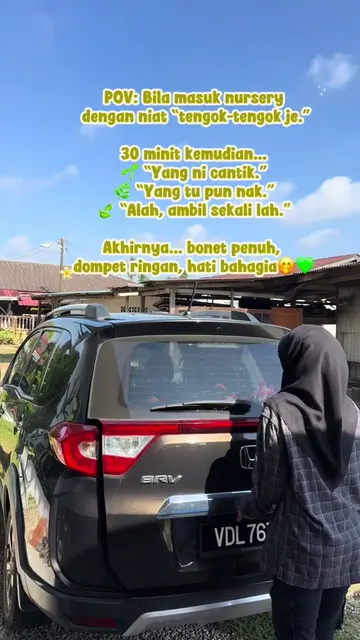 Shopping terapi paling best? Mestilah shopping pokok! 🌿💚 Niat asal nak tengok-