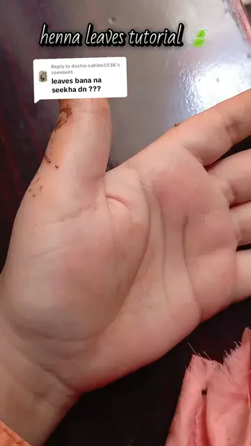Replying to @doctor.sahiba5538  Mehndi se leaves Kesy bnayn?🍃 Henna leaves tuto
