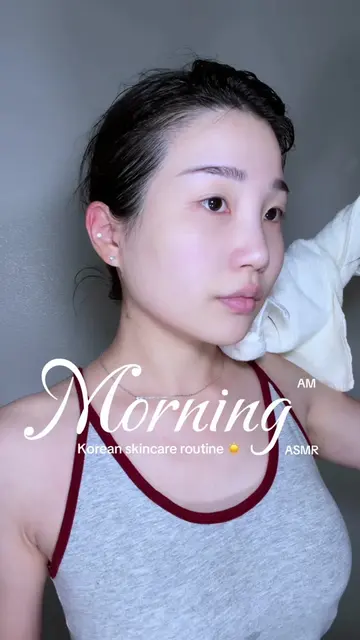 asmr morning routine ☀️ how to clear closed comedones on oily skin products: @me