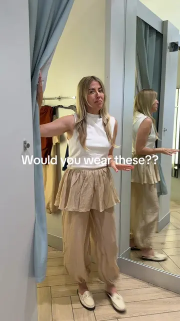 How to style the peplum pant. We’re seeing this a lot this style in the stores t