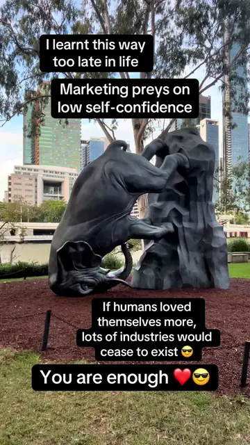 Marketing preys on low self confidence. You are enough ❤️😎 #marketing #confiden