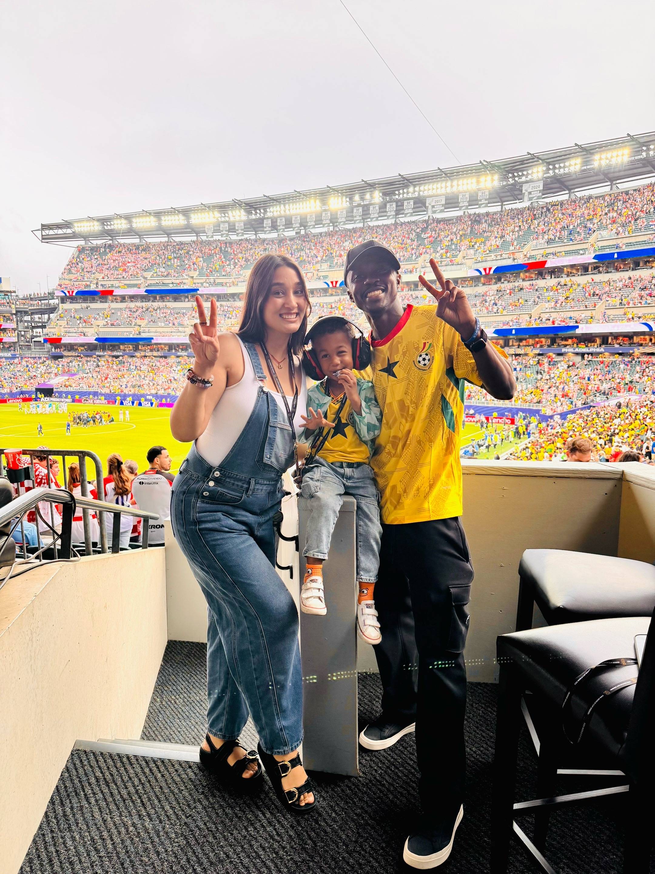Our little family, cheering for Ghana. 🇬🇭❤️ These are the moments we dreamt ab