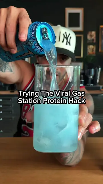 Trying the viral Gas Station Protein Hack.  #monsterenergy #protein #mycoffeeord