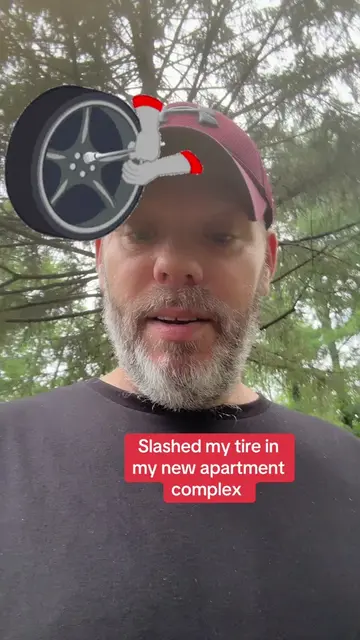 Somebody cut my tire #creatorsearchinsights #tiktok #tires #neighbors 
